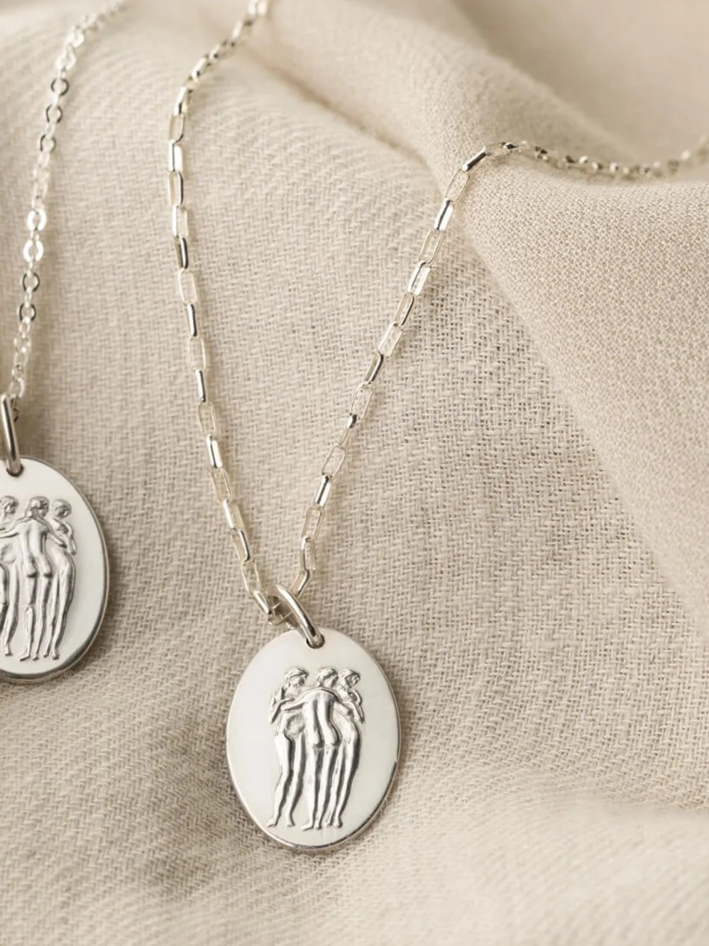 GLDN Sterling Silver Three Graces Necklace